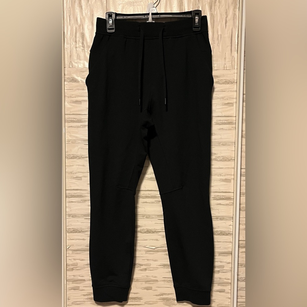Lululemon pull on jogger Pants Mens Small black Cuffed Drawstring LM5943S